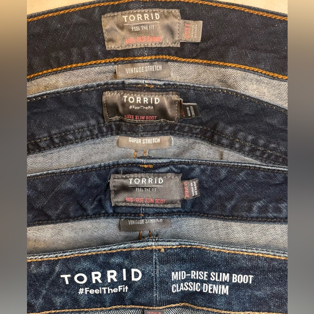4 Pack 20 XT Torrid Boot Cut and Skinny Jeans